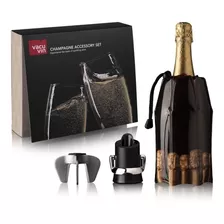 Set Accesorios Para Champagne Regalo Vacu Vin