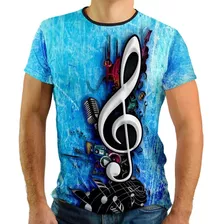 Camiseta Nota Musica Violão Guitarra Instrumentos Musicais