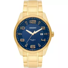 Relógio Orient Masculino Mgss1131 D2kx Azul Dourado Cor Do Fundo Azul-escuro