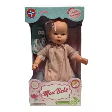 Boneca Meu Bebe - Vestido Lilas - 60cm - Colecao Bebezinhos 
