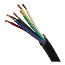 Cable Bajo Goma 7x1 Mm Negro Por Metro , Trailer Instalacio