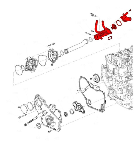 Termostato Para Chevrolet Captiva 2.4 2011-2018 Foto 5