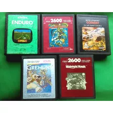 Lote De 5 Juegos De Atari 2600 Enduro, Combat... - Wird Us