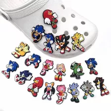 Set 19 Pzas Pines Broche Sonic Crocs Sandalias Gamer