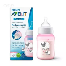 Botella Anticólica Avent Classica Para Ovejas, 260 Ml, Color Rosa