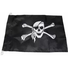 Bandeira De Pirata Uso Barcos Lanchas Antenas Mastro 23x32cm