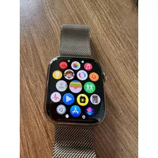 Apple Watch Series 7 45mm Gps +cel Caixa Gold Aço Inoxidável