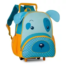 Mochila Rodinha Pets Cachorro Azul 13 - Clio Style