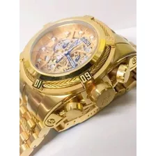 Relógio Invicta Bolt Zeus 12763 Dourado Skeleton 53mm