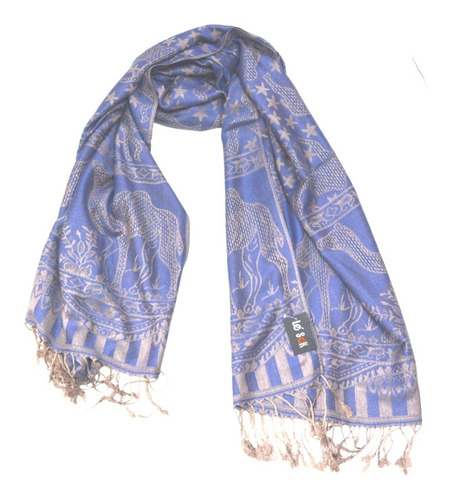 Bufanda Indigena Chal Pashmina Dama Inca Doble Faz Azul Le Sak Bufanda Indigena Chal Pashmina Dama Inca Doble Faz Azul Le Sak