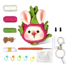 Kit De Crochê Fruit Rabbit Com Tutoriais Em Vídeo Passo A Pa