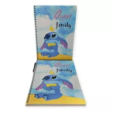 Kit 2 Ud Caderno Espiral Grande Stitch Kit Disney Escolar 