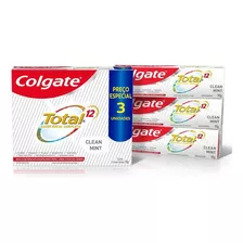 Creme Dental Colgate Total 12 Clean Mint 3 Unid 90g Preço Especial