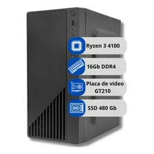 Pc Ryzen 3 4100 Gt210 480gb 16gb Ddr4 3200mhz Pl A520 + Wifi