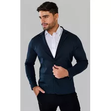 Blazer Masculino Slim Azul Escuro 12x S/ Juros Frete Grátis 