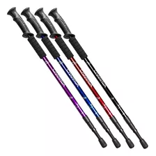 Baston De Tekking Senderismo 135cm Antishock Color Negro