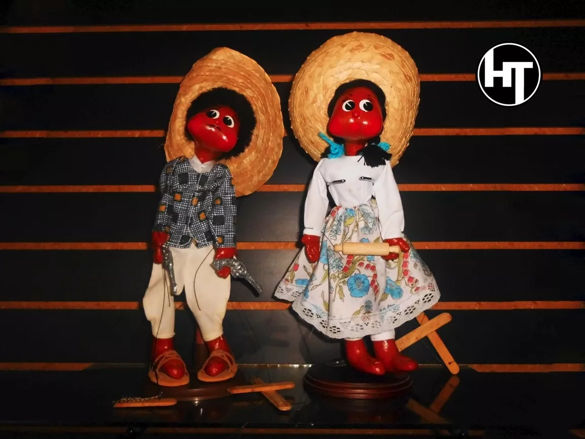 Hermosas Marionetas, Con Ropa De Tela, Pareja Mexicana