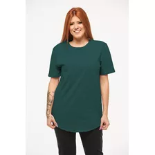 Kit 03 Camiseta Longline Feminina Oversized Manga Curta C1