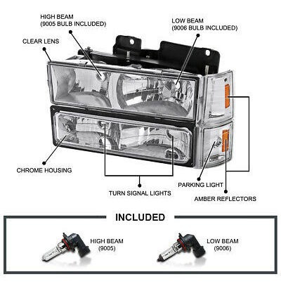 Fits 94-98 Gmc C/k 1500 2500 Sierra Yukon Suburban Headli Kg Foto 2