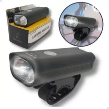 Lanterna Farol Led Forte Bicicleta Recarregável Prova D Água