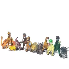 Kit Com 12 Dinossauro Borracha Tamanho Grande/lindos