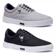 Combo 2 Pares Tênis Sapatenis Masculino Polo Casual Macio 