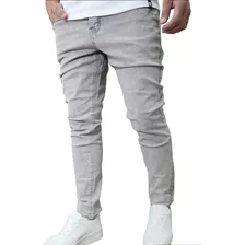 Pantalon Gris De Hombre Rasgados Elásticados Original