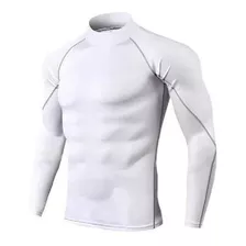 Playera Licra Deportiva Gym Compresión Cuello Ruso