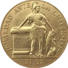Moneda 4 Escudos Chile, Igualdad Ante La Lei 1841, Repro.