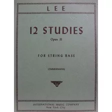 Partitura Contrabaixo S. Lee 12 Studies Opus 31 String Bass