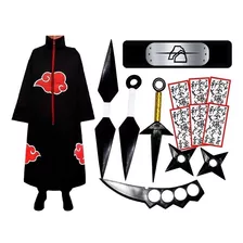 Kit Naruto Manto Akatsuki Deidara Tecido Top Premium