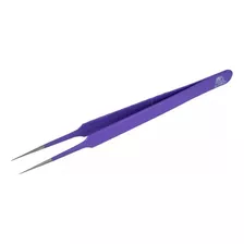 Pinza Para Depilar De Punta Recta Acero Morado