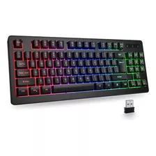 Teclado Bluefinger, Gamer/negro/87 Teclas/led