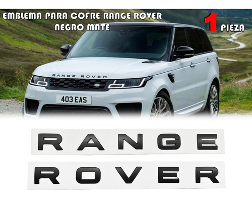 Emblema Para Cofre R4nge Rover Negro Mate Varios Modelos Foto 2