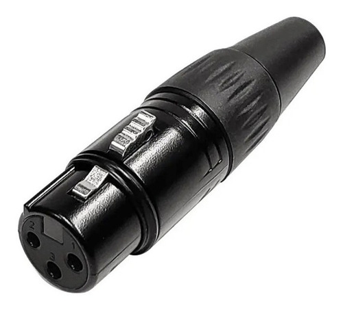Venetian La1007 Ficha Canon Xlr Hembra Tipo Neutrik Negra