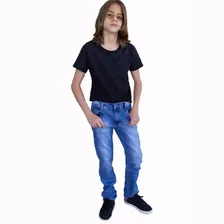 Calça Masculina Infanto Juvenil Tradicional Jeans C. Licra 2