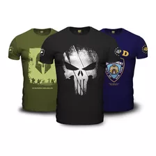 Kit 3 Camisetas Militares Guerreiro Teamsix