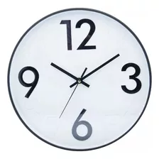Relógio De Parede Donum Branco Com Preto 30,5x4cm - Lyor