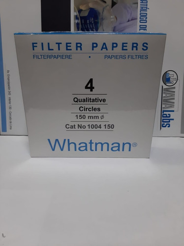 Papel Filtro N°4 Whatman De 150 Mm
