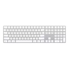 Teclado Bluetooth Apple A1843 Qwerty Inglés Us Color Plata Y Blanco