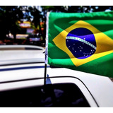 Kit 12 Bandeira Do Brasil Para Vidro Do Carro Em PoliÃ©ster