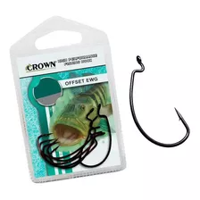 Anzol Crown Offset Ewg Aço Carbono Forjado N° 5/0 - 5 Peças