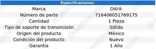 Soporte Transmisin Peugeot 309 L4 1.8l 89-93 Dai Foto 2