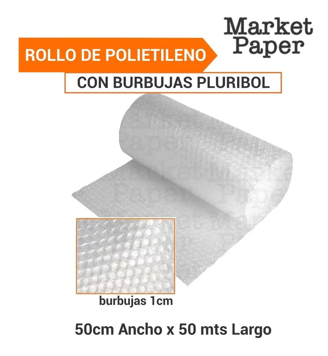 Rollo De Polietileno Con Globitos Burbujas Pluribol De 50cm