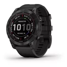 Cor Da Caixa Do Relógio Garmin Fenix 7 Solar Sapphire: Preta