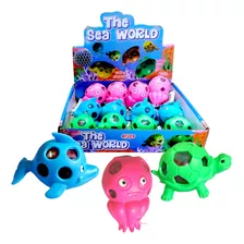 12 Brinquedos Apertar Animais Marinhos Squishy Fidget Toy 