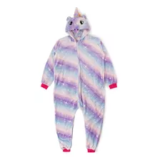 Pijama Unicornio Estrella Multicolor Polar Invierno Infantil