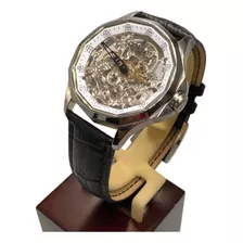 Reloj Admirals Bubble Skeleto Coru Automatico Piel Negra