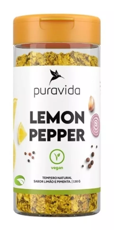 Lemon Pepper Tempero Natural - 130g Puravida