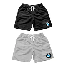 Kit Short Masculino Bmw Bermuda Praia Mauricinho Tectel